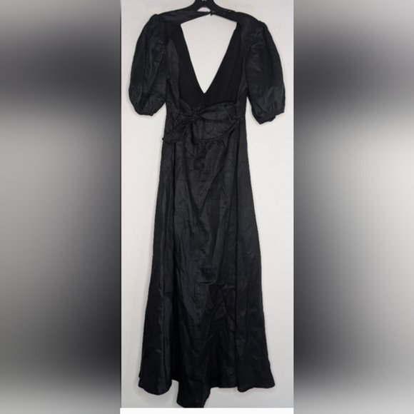 DISSH • Petch Linen Ring Midi Dress Black Size 8 - Picture 3 of 5